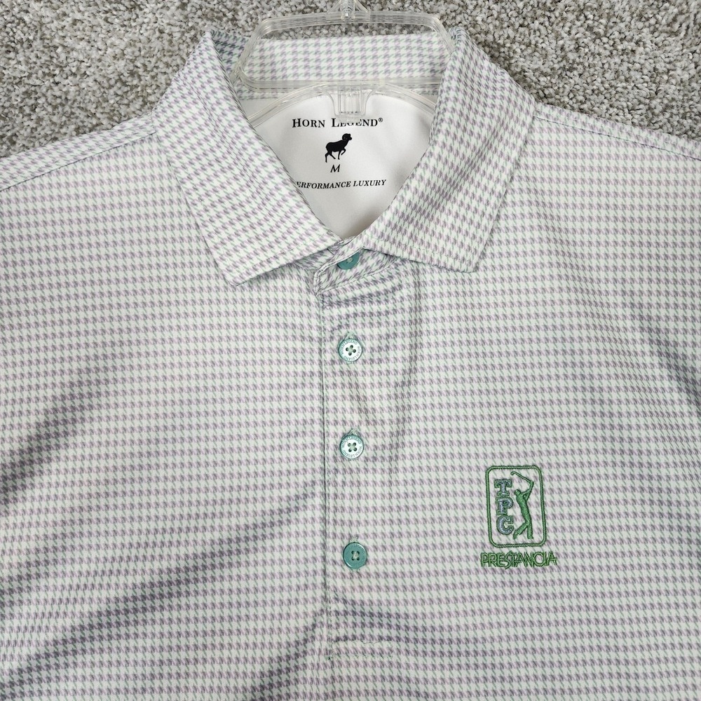 Horn Legend Polo Shirt Mens Medium Green TPC Prestancia Performance Golf